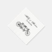 Antieke tandemfiets servet (Hoek)
