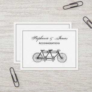 Antieke tandemfiets visitekaartje
