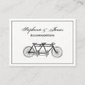 Antieke tandemfiets visitekaartje (Voorkant)