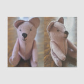 Antieke teddybeer foto tissuepapier (Voorkant)