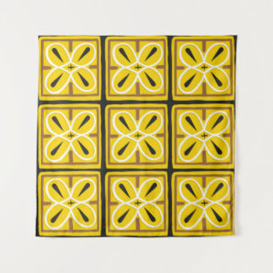 Antieke tegels, illustratiepatroon  wandkleed