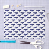 Antieke Tekening Blauwe Walvis Silhouet Tissuepapier (Craft)