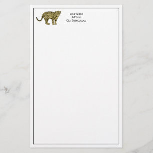 Antieke tekening van een gevlekte luipaard cheeta  briefpapier