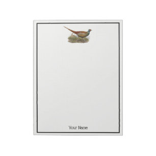 Antieke tekening van fazant jachtvogel in kleur notitieblok