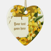 Antieke tekening van gele jasmijnornament keramisch ornament (Rechts)