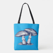 Antieke tekening van paddenstoel tote bag (Achterkant)