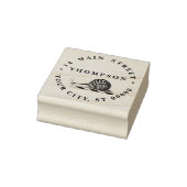Antieke tekening van slakkennaam Retouradres  Rubberstempel (Stempel)