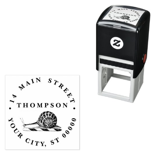 Antieke tekening van slakkennaam Retouradres  Zelfinktende Stempel (In situ)