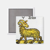 Antieke Tekens van de Dierenriem, Ram Aries Magneet (Voorkant / Achterkant)