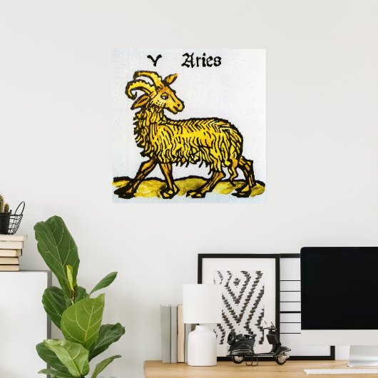 Antieke tekens van de dierenriem, Ram Poster (Thuiskantoor)