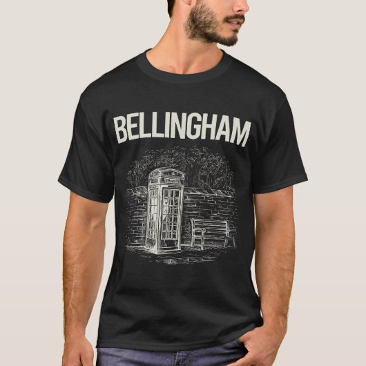Antieke telefooncel Bellingham T-shirt (Voorkant)