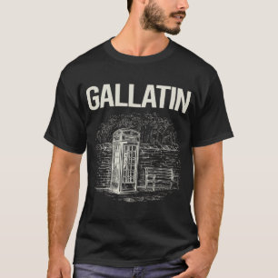 Antieke telefooncel Gallatin T-shirt