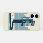 Antieke telefooncel iPhone 16 hoesje (Achterkant horizontaal)