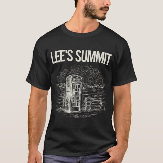 Antieke telefooncel Lee's Summit T-shirt (Voorkant)