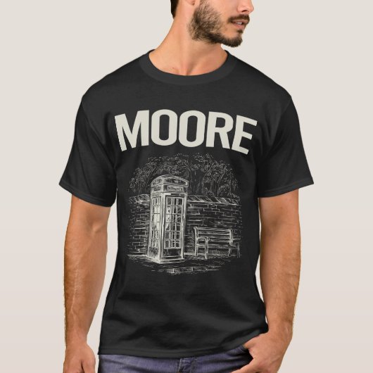 Antieke telefooncel Moore T-shirt (Voorkant)