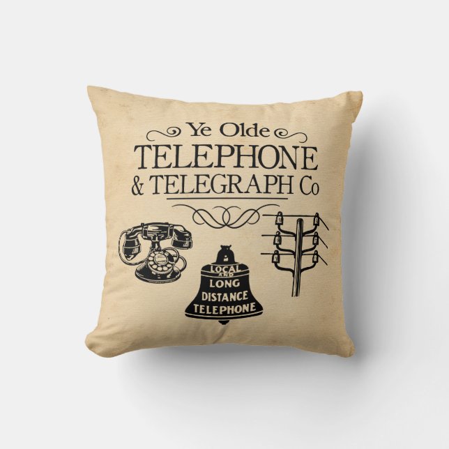 Antieke Telefoonstoel Kussen (Voorkant)