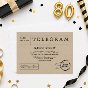 Antieke Telegram Kaart