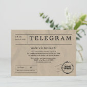 Antieke Telegram Kaart (Staand voorkant)