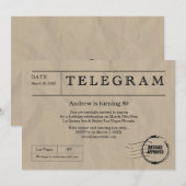 Antieke Telegram Kaart (Voorkant / Achterkant)