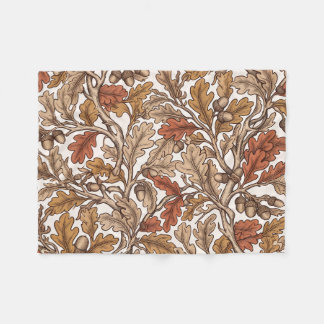 Antieke Terracotta Eiken Acaciën Fleece Deken