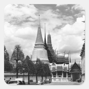 Antieke Thailand Bangkok Kapel Koninklijk Paleis Vierkante Sticker