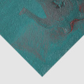 Antieke Theepot Teal Textuur Oude Decoupage Tissuepapier (Detail)