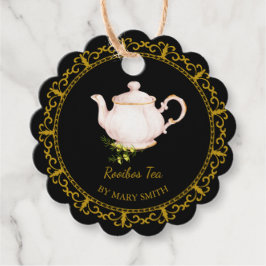 Antieke Theepot Thuisgemaakte Rooibos Thee Hanglab Bedankjes Labels