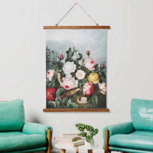 Antieke Thornton Rozen Vogelnest Kunst Hangend Wandkleed