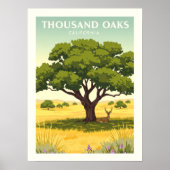 Antieke Thousand Oaks Californië Poster (Voorkant)