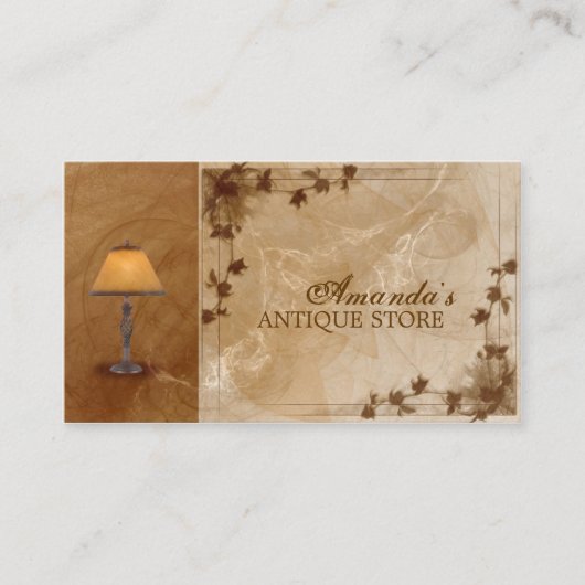 Antieke & thuisdecor Winkelkaart voor  lampen Visitekaartje (Voorkant)