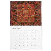 Antieke Tibetaanse Thangkas Kalender (Jan 2027)