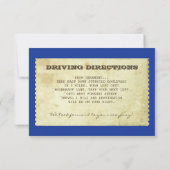 antieke ticket bruiloftsreceptie ontwerp kaart (Achterkant)