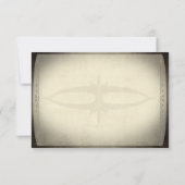 Antieke Ticket Stijl Trouw RSVP Kaartje (Achterkant)