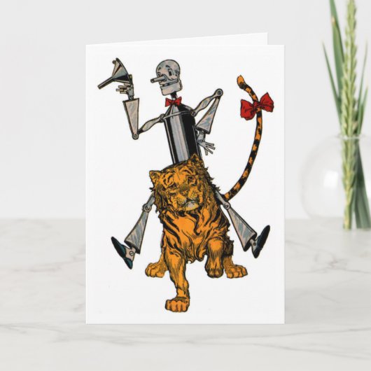 Antieke Tinman en Leeuw Kaart (Voorkant)