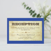 antieke toegangskaart bruiloftsreceptie ontwerp kaart (Staand voorkant)