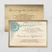 antieke toegangskaart trouwfeest oude zeilvaart re informatiekaartje (Voorkant / Achterkant)