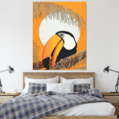 Antieke Toekan Canvas Afdruk (Insitu (Slaapkamer))