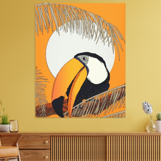 Antieke Toekan Canvas Afdruk (Insitu (Woonkamer))