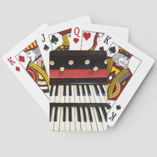 Antieke Toetsen van een Muziekinstrument Pokerkaarten