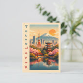 Antieke Tokyo Japan Briefkaart (Staand voorkant)