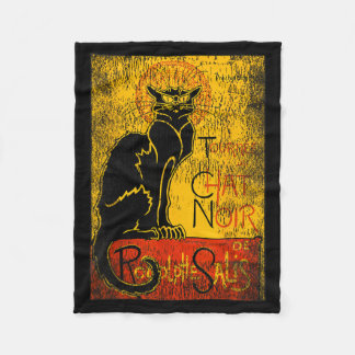 Antieke Tour du Chat Noir Zwarte Kat Voor Hallowee Fleece Deken