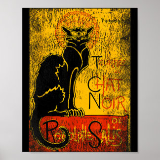 Antieke Tour du Chat Noir Zwarte Kat Voor Hallowee Poster