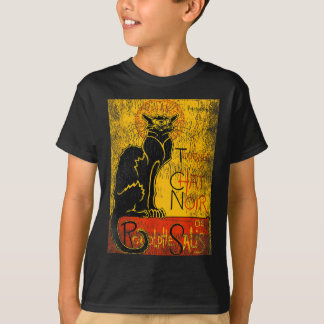 Antieke Tour du Chat Noir Zwarte Kat Voor Hallowee T-shirt