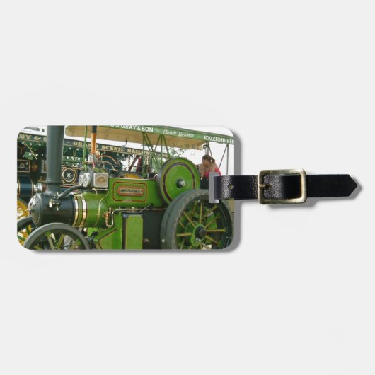 antieke tractor bagagelabel (Voorkant horizontaal)