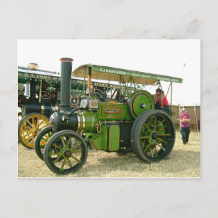 antieke tractor briefkaart