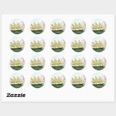 Antieke Transport Oude Klipper op Zee Ronde Sticker (Vel)