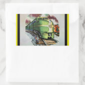 Antieke trein rechthoekige sticker (Tas)