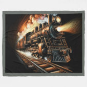 Antieke Treinmachines Railfan Fleece Deken (Voorkant (Horizontaal))