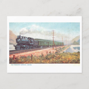 Antieke treinpostkaart van de 20th Century Limited Briefkaart