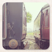 Antieke Treinwagons Kartonnen Onderzetters (Voorkant)